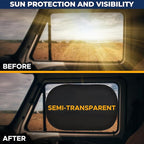 EcoNour Car Window Shade for Baby (4 Pack) | Cling Sun Shade for SUV, Van, RV, Bus & Pickup Truck | Sun Protection for Car Side Window | Sun Blocker Shade for Baby | X-Large 25" x 16"