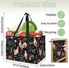 Reusable Grocery Bags Heavy Duty Shopping Bags Foldable Large Tote Bags with Long Handles & Hard Bottom