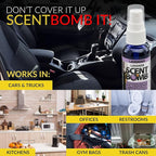 Scent Bomb Air Freshener Spray, Long-Lasting Odor Eliminator - Effective Deodorizer for Home & Car, Fresh Room Spray for Kitc