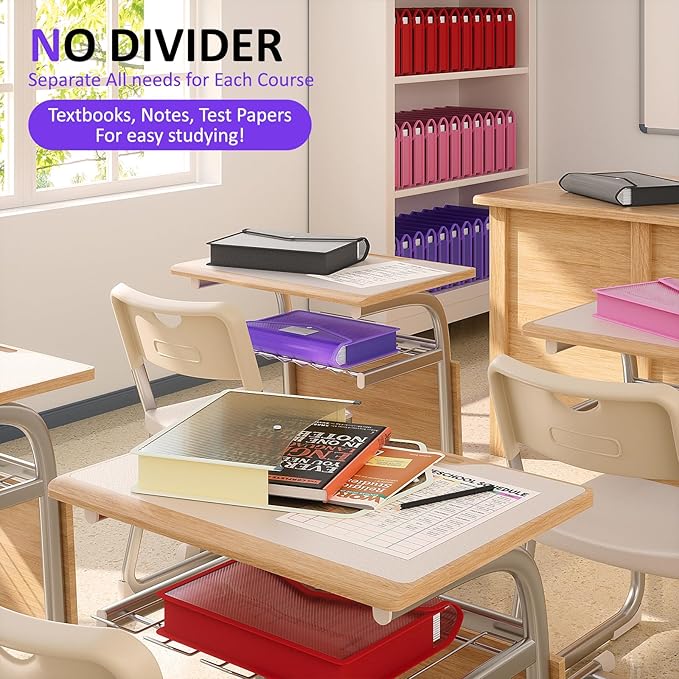 ThinkTex Plastic Expanding File Folder, Transparent envelopes with Snap Closure,No Dividers,Large Capacity,Document Organizer