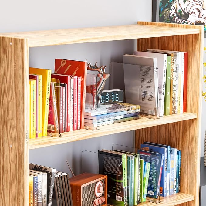 Yieach 8 Pack Acrylic Shelf Dividers for Closet Organization - Suitable for All Cupboard,Wood Shelves -Clear Closet Dividers 
