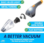 ThisWorx Car Vacuum Cleaner 2.0, Portable Handheld Mini Vacuums Cleaner W/ 16ft Cord, LED Light, Bag, & Attachments- Small Va