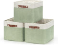 HNZIGE Storage Basket for Organizing Clothes(3 Pack) Decorative Storage Bins for Shelves Toys, Fabric Canvas Bins Storage Org