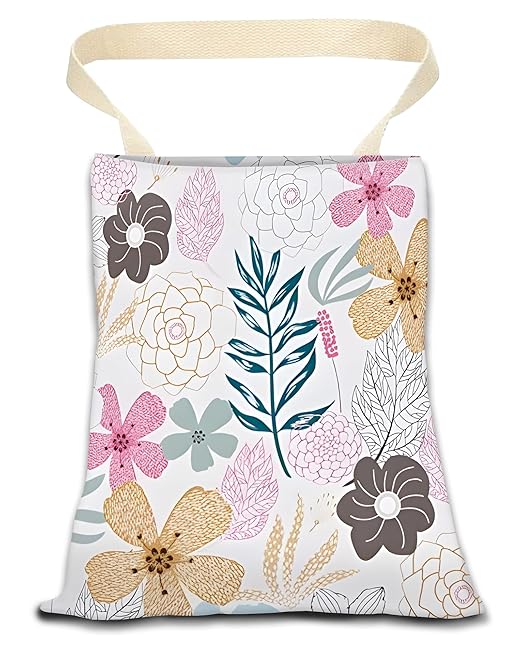 Car Trash Can, Durable Hanging Car Trash Garbage Bag, Cute Automotive Garbage Cans Organizer, Cute Colorful Flowers