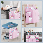 Sweeby Diaper Organizer for Changing Table and Crib - Nursery Diaper Stacker Hanging Caddy for Baby Essentials