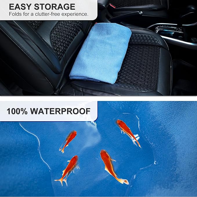 Waterproof Sweating Car Seat Cover for Post Gym Workout, Running, Swimming, Beach and Hiking, Universal Fit Non-Slip Bucket S
