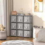 LUKYTOWER Cube Storage Organizer Shelf with Printed Bins + Labels, Cubby Storage Organizer with Bins, Large Capacity Shelves 