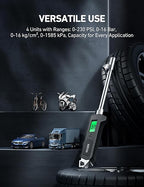 AstroAI Heavy Duty Digital Tire Pressure Gauge 0-230 PSI Calibrated to ANSI B40.7 Grade 2A (0.5%) with Backlit LCD & Flashlight, Stainless Steel for Truck RV Car Motorcycle Bike