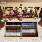 Joyoldelf Sock Drawer Organizer Divider Underwear Organizer 16-cell Fabric Dresser Drawer Organizers Storage Boxes for Socks 