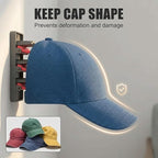 JBD Multicolor Hat Organizer for Baseball Caps, 2-Pack Wall Mounted Hat Rack Holds 20 Hats, Innovative Auto-Grip Clips Hat Ho