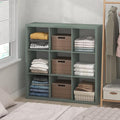 Furinno Cubic Closet Organizers and Storage, 9-Cube Closet Organizer, Open Shelf Closet Storage, Extra Thick Frame for Wardro