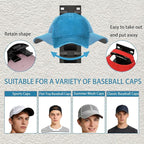 4 Pack Hat Organizer for Baseball Caps, Hat Organizer for Wall Hold up to 36 Hats, Wall-Mounted Hat Display Stand, Hat Rack, 