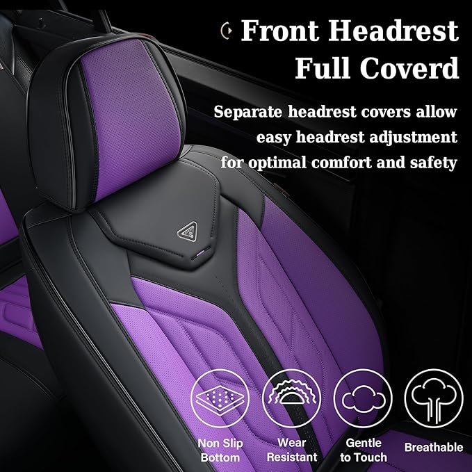 Coverado Front Seat Covers, Leather Seat Covers for Cars, Car Seat Covers Front Seats, Automotive Seat Covers Car Seat Protec