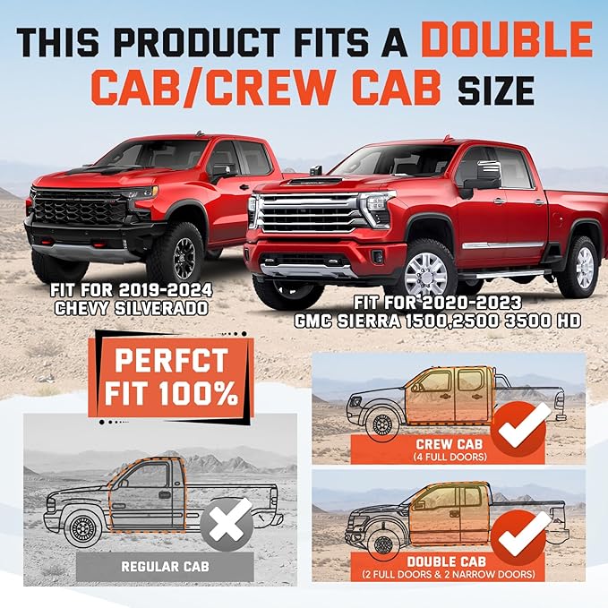 Foldable Under Seat Storage Organizer for 2019-2025 2026 Chevy Silverado/GMC Sierra 1500 & 2020-2025 2500HD/3500HD - 600D