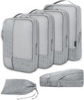 BAGSMART Compression Packing Cubes for Travel, 6 Set Packing Cubes for Carry on Suitcases, Compression Travel Cubes & Suitcas