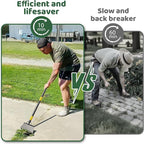 Garden Flat Shovel - Floor Scraper, 60" Multifunctional Garden Cleaning Shovels, Heavy Duty Floor Scrapers Long Handle,Metal Weeding Scraper for Lawn Edging, Snow Ice Removal,Snow Ice Scraper