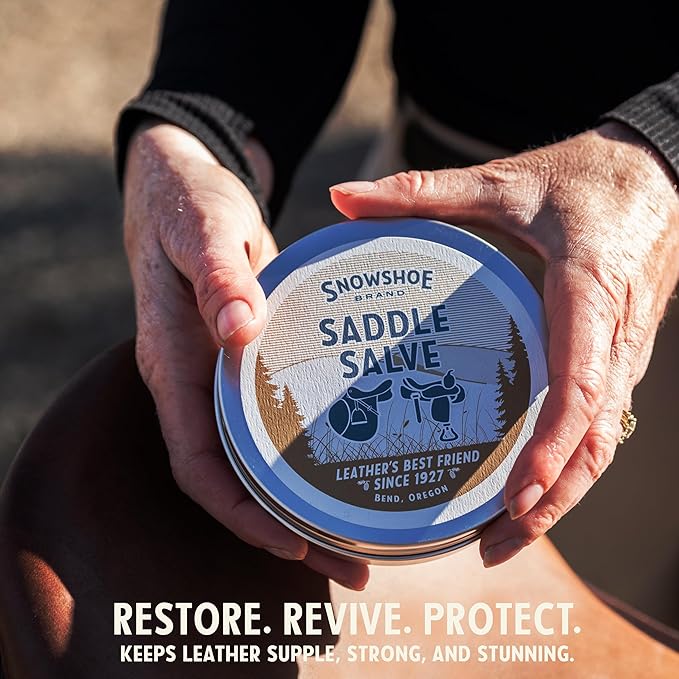 Snowshoe Saddle Salve, Made in USA Since 1927 - Protect, Condition, Restore & Waterproof - Multipurpose Saddle Conditioner fo