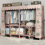 Portable Wardrobe Closet For Hanging Clothes, Installation-free Wardrobe, One-piece Folding Design,closet Organizer System,wa