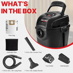 Shop-Vac 2021005 1 Gallon Micro Wet/Dry Vacuum, 1.0 Peak HP, 1.25 Inch Diameter x 4 Foot Hose, 6 Food Cord, Lightweight And P