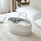 luxury little Diaper Caddy Organizer, Large Cotton Rope Nursery Baby Basket, Changing Table Organizer for Baby Diaper Storage