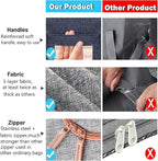 Large Storage Bags,Stackable Clothes Storage Bins with Hold Shape Metal Frame,Foldable Closet Organizer Containers with Zippe
