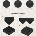 Simple Houseware 4-Pack Drawer Organizer Set - Closet Dividers for Underwear, Socks, Bras, Scarves, Ties - Foldable Non-Woven
