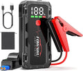 FOWAWU 22800 mAh 6000 A Peak Jump Starter for 12 V Vehicles (10 L Petrol / 8 L Diesel) and Moto, Car Battery Jump Starter