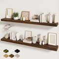 Fun Memories 60 Inch Fireplace Mantel - Long Floating Shelf, Wall Mounted Farmhouse Display with Invisible Heavy Duty Metal B