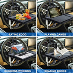 Toolly Car Steering Wheel Seat Tray for Writing Laptop Dining Food Drink Work