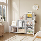 AWTATOS 6 Cube Closet Organizer Storage Shelves Portable Clothes Organizers and Storage Stackable Cubby Shelving for Closet B