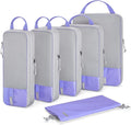 BAGSMART 6 Set /4 Set/2 Set Compression Packing Cubes for Travel, Lightweight Luggage Organizer Bags, Durable Space Saver Bag