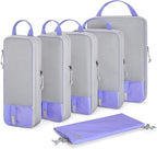 BAGSMART 6 Set /4 Set/2 Set Compression Packing Cubes for Travel, Lightweight Luggage Organizer Bags, Durable Space Saver Bag