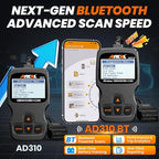(Upgraded AD310) ANCEL AD310BT OBD2 Scanner Bluetooth - Check Engine Code Reader, Escaner Automotriz with Premium App On iOS