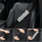 CAR PASS 11 PCS Bling Diamond Car Accessories for Women, Sparkly Rhinestone Steering Wheel Cover, Bling Seat Belt Cushion, Gl
