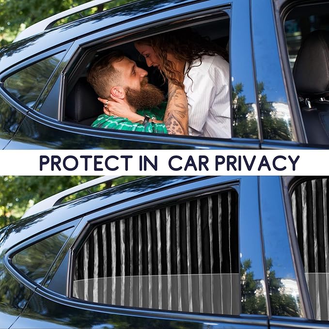 ZATOOTO Car Window Shades for Side Window 4 Pack Magnetic Car Curtains for Privacy Car Window Covers Blackout Blinds Upgrade to a Classy Ride for Camping Sleeping