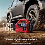 MaxMore Portable Tire Inflator/deflator Compatible with Milwaukee 18V Battery (Tool Only),160 PSI High Pressure Cordless Air Compressor Pump, Digital Gauge, Auto Shut-Off, LED Light for Car, Bike