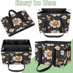 Reusable Grocery Bags Heavy Duty Shopping Bags Foldable Large Tote Bags with Long Handles & Hard Bottom