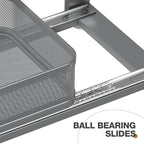 2 Pack 21IN-Depth Under Sink Organizer With Next-Gen Ball-Bearing Slides,2-Tier Precision Mesh Pull Out Cabinet Storage for B