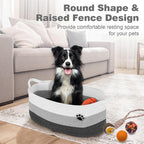 Optish Dog Toy Basket, Toy Box and Bin for Dog Cat Storage, 19.7" X 11" X 7.9" (30L) Large Woven Basket for Blanket Storage, 