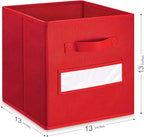 artsdi 13x13x13 storage cube bins(Set of 8) Fabric storage cubes with 8 Labels Window Cards & a Pen, storage cubes 13x13, Col