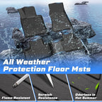 Sunsdrew All Weather Floor Mats for Mercedes Benz GLC 300 / GLC 43 AMG 2023-2025 2026 Accessories TPE Rubber Car Mats Heavy Duty Raised Edge