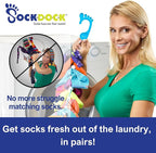 Sock Laundry Solution for Washing Drying & Storing Socks in Pairs, Clip & Hold Socks in Washer Dryer & Closet 2-Pack