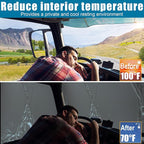 X AUTOHAUX Semi-Truck Sunshade for Windshield and Side Window Full Covered 240T Nylon Polyester Foldable Sun Shade Sun Heat Proctection Cool Temperature for Trailer Commercial Big Rig Trucks