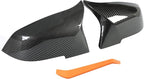 ECOTRIC Side Mirror Covers Door Mirror Cap Compatible with BMW F20 F21 F22 F23 F30 F31 F32 F33 F34 F36 F87 X1 E84 Rearview Replacement Carbon Fiber Style Pair