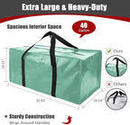 Extra Large Moving Bags with Zippers & Carrying Handles, Heavy-Duty Storage Tote for Space Saving Moving Storage, Fold Flat, 