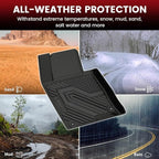 LASFIT Floor Mats for Hyundai Sonata Gas & Hybrid 2019 2018 2017 2016 2015 & KIA Optima 2016-2020, All Weather TPE Custom Fit Car Accessories Floor Liners 1st & 2nd Row Car Mats, Black