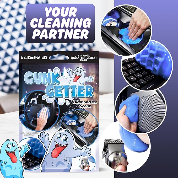 Cleaning Gel for Those Hard to Reach Places, Automotive Cup Holder Electronic Keyboard Office, Slime Gel Cleaner Dust Crumb R