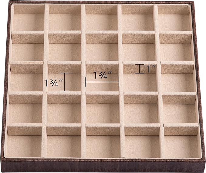 Frebeauty Earring Organizer Classic Jewelry Box 50 Slots Double Layer Jewelry Storage Case with 6 Necklace Hook and Bracelet 