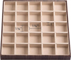 Frebeauty Earring Organizer Classic Jewelry Box 50 Slots Double Layer Jewelry Storage Case with 6 Necklace Hook and Bracelet 