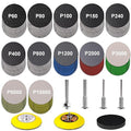 188 PCS 3 Inch Wet Dry Sanding Disc, GOH DODD Headlight Restoration Kit Drill Polishing Kit Sanding Attachment 60-10000 Grit 